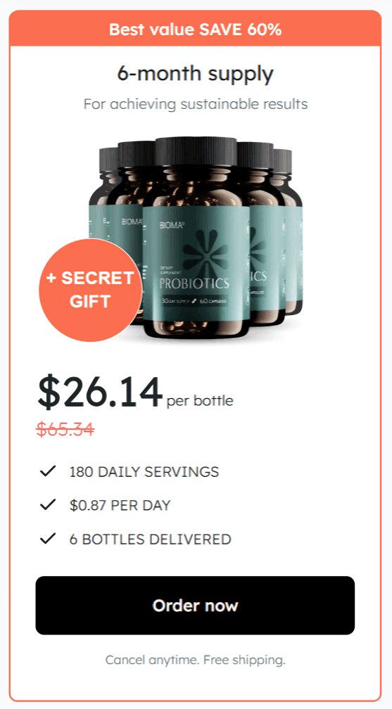 Bioma Probiotics best offer price
